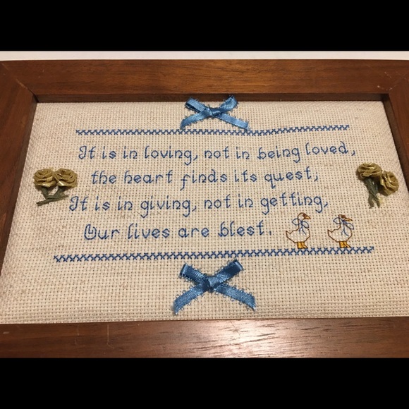 Framed embroidery art for marriage - Picture 2 of 4